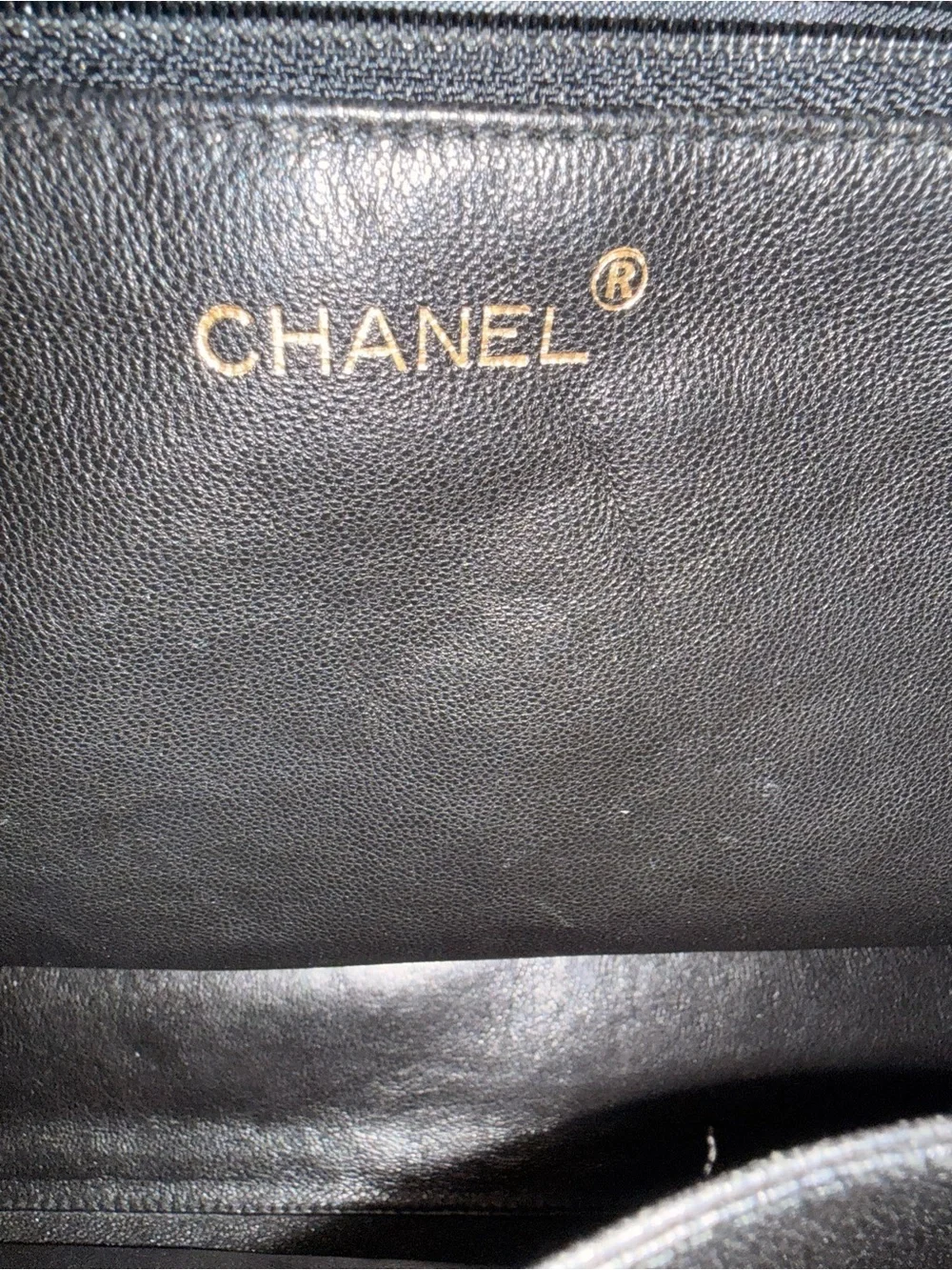 Chanel Lambskin Bekko Chain Large Shoulder Bag Black